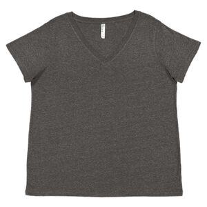 Women's Curvy Collection Fine Jersey V-Neck Tee Thumbnail