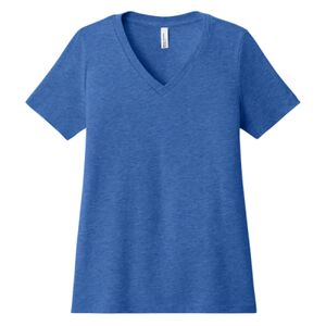 Women's Relaxed Heather CVC V Neck Tee Thumbnail
