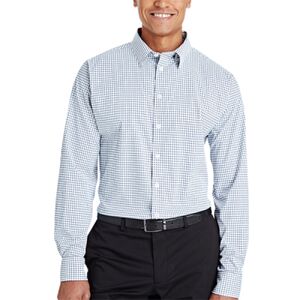Men's CrownLux Performance® Micro Windowpane Woven Dress Shirt Thumbnail