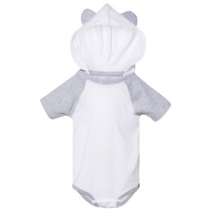 Infant Fine Jersey Raglan Bodysuit with Hood & Ears Thumbnail