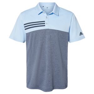 Men's Heathered Colorblocked 3-Stripes Polo Thumbnail