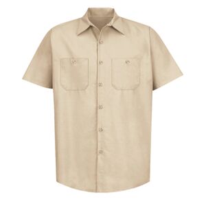 Men's Tall Industrial Short Sleeve Work Shirt Thumbnail