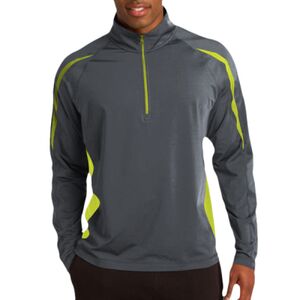 Sport Wick ® Stretch 1/2 Zip Colorblock Pullover - BGC Thumbnail